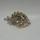 Gold-Tone Vintage 1960 Filigree Cabochon Mid Century Brooch Pin
