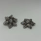 Silver-Tone Vintage 1950s Mid Century Rhinestone Snowflake Scatter Brooch Pin Set