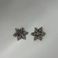 Silver-Tone Vintage 1950s Mid Century Rhinestone Snowflake Scatter Brooch Pin Set