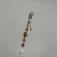 Monochrome Orange Sun Charm Beaded Bag Charm/Keychain