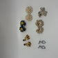 Vintage Clip-On Earring Lot of 6 1950s 1960s Faux Pearl Rhinestone Floral Earrings
