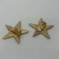 JS Signed Vintage 1980s Gold Tone Pavé Rhinestone Star Statement Clip On Earrings