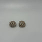 Monet Silver Vintage 1980s Openwork Swirl Clip On Earrings