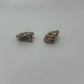 Monet Silver Vintage 1980s Openwork Swirl Clip On Earrings