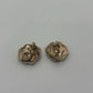 Monet Silver Vintage 1980s Openwork Swirl Clip On Earrings