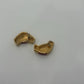 Napier Signed Vintage 1980s Red Enamel Crescent Earrings