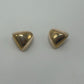 Napier Signed Vintage 1980s Geometric Triangle Modernist Pierced Earrings
