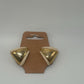 Napier Signed Vintage 1980s Geometric Triangle Modernist Pierced Earrings