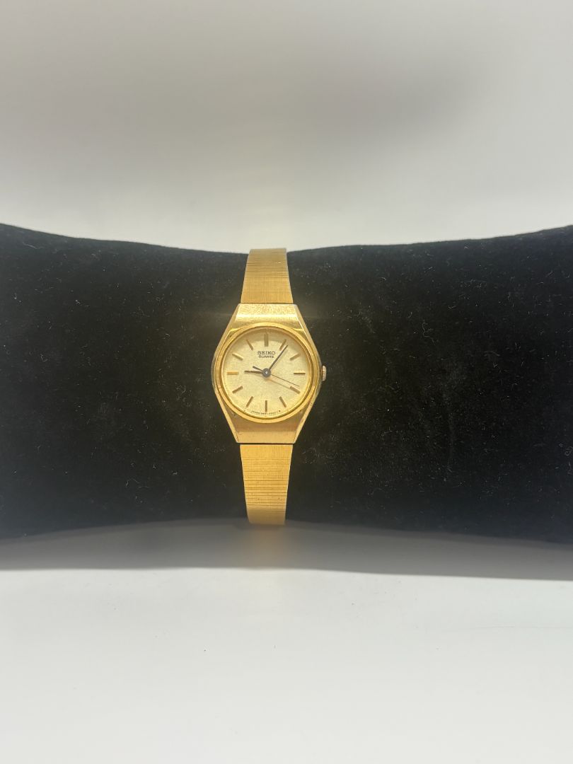 Seiko 3421-0079 Vintage 1980s Gold-Tone Quartz Watch
