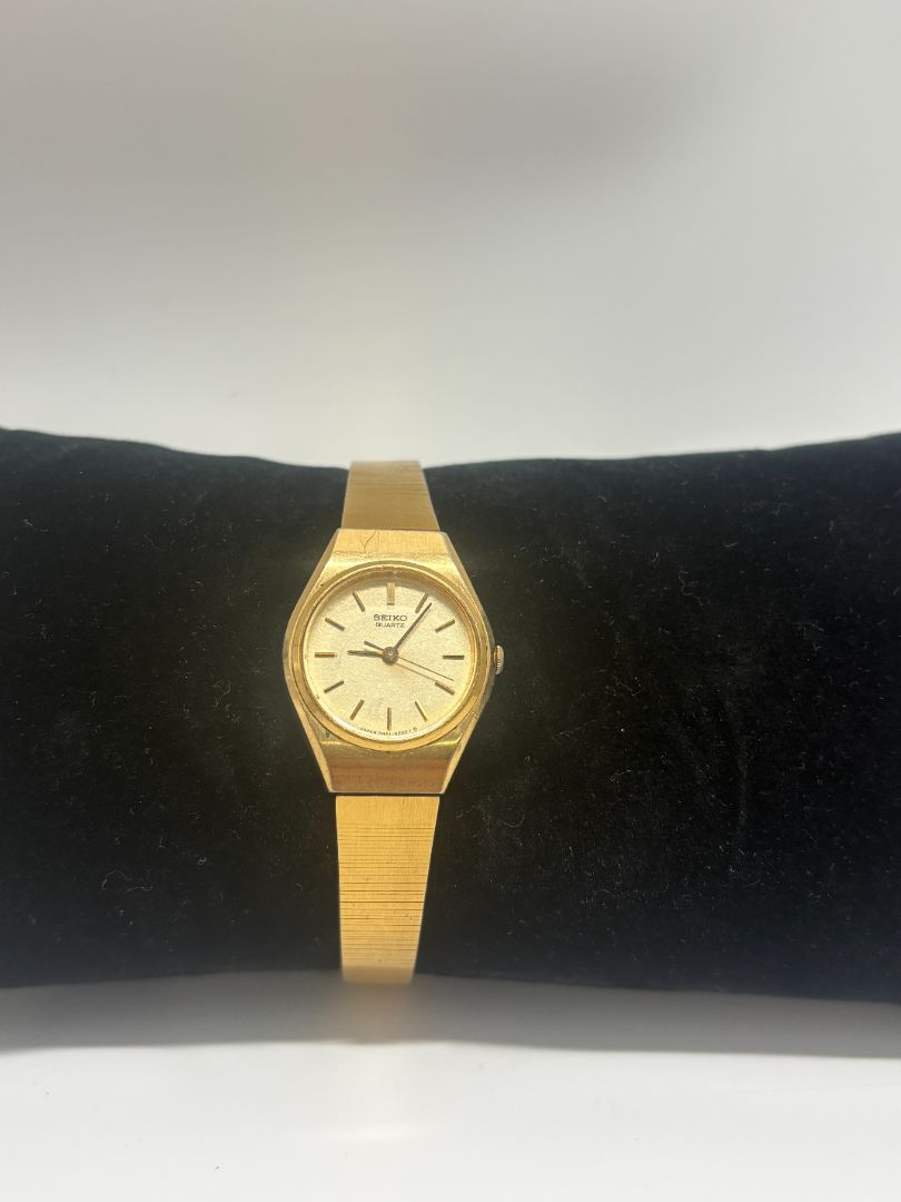 Seiko 3421-0079 Vintage 1980s Gold-Tone Quartz Watch