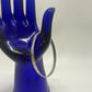 Vintage 1970s/1980s Sterling Silver Stamped Stars & Geometric Bangle Bracelet