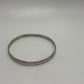 Vintage Vintage 1970s/1980s Silver-Tone Leafs & Hieroglyphic Stamped Bangle Bracelet