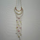 Celestial + Clear Quartz Gold, Pink, & Green Beaded SunCatcher Hanging Wall Decor | Handmade