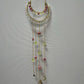 Celestial + Clear Quartz Gold, Pink, & Green Beaded SunCatcher Hanging Wall Decor | Handmade
