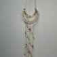 Celestial + Clear Quartz Gold, Pink, & Green Beaded SunCatcher Hanging Wall Decor | Handmade