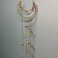 Celestial + Clear Quartz Gold, Pink, & Green Beaded SunCatcher Hanging Wall Decor | Handmade