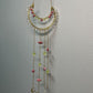 Celestial + Clear Quartz Gold, Pink, & Green Beaded SunCatcher Hanging Wall Decor | Handmade