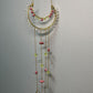 Celestial + Clear Quartz Gold, Pink, & Green Beaded SunCatcher Hanging Wall Decor | Handmade