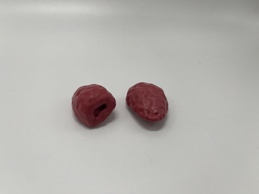 Red Raspberry 2 pcs Clay Magnets | Handmade