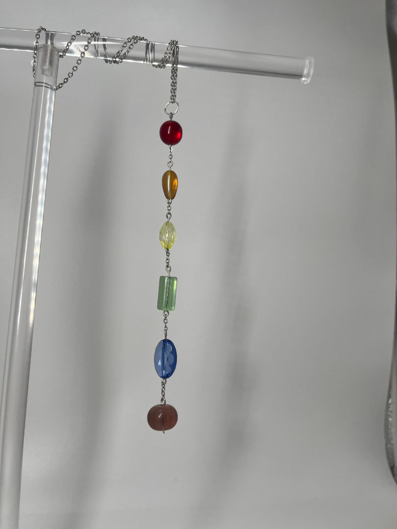 LGBTQ+ Pride Beaded Car Charm & Accessory | Silver | Non-Adjustable