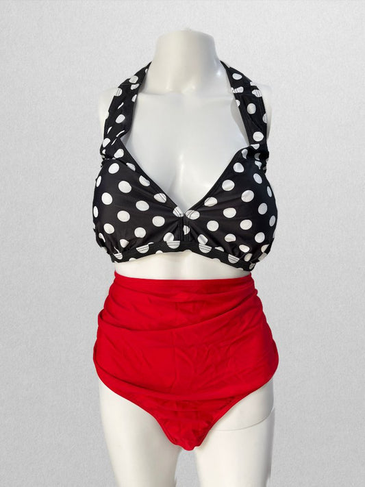In'Voland Black/White/Red 2 Piece Swim