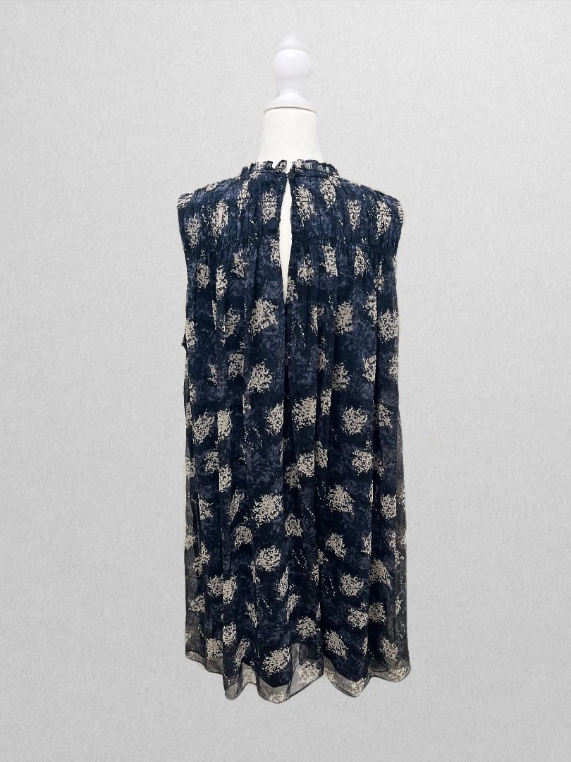 Joie Navy/White Floral Midi Dress