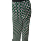 Jules & Leopold Green Multicolor Geometric Print Elastic Waist Pants