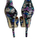 Just Fab 'Jazzy' Black Floral Platform Heels