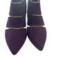 Kathy Van Zeeland Vintage Purple Stiletto Heels with Gold Trim