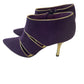 Kathy Van Zeeland Vintage Purple Stiletto Heels with Gold Trim