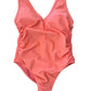 Kona Sol Peach V-Neck Swimsuit