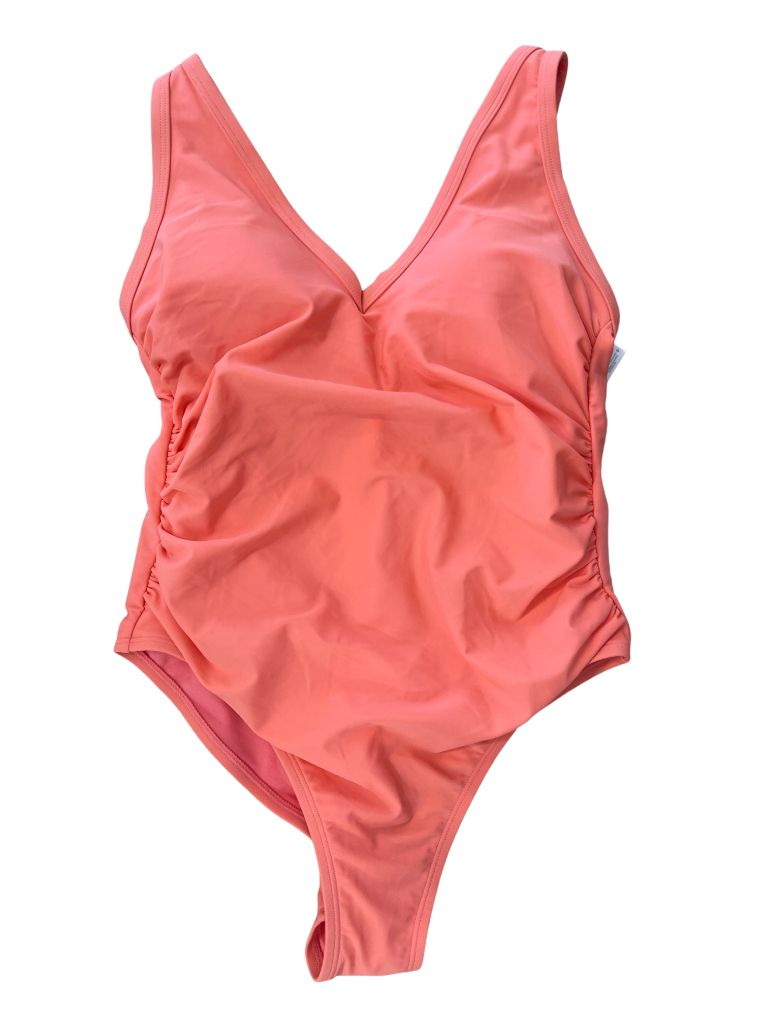 Kona Sol Peach V-Neck Swimsuit