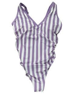 Kona Sol Swim Purple/White Striped One Piece (24W)