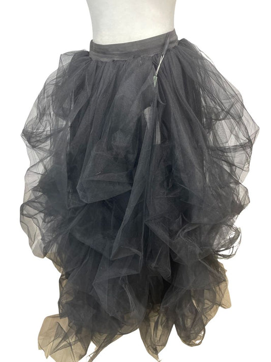 Lisong Black Maxi Tulle Layered Skirt