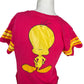 Looney Tunes Red Raw Hem Tweety Bird Tee