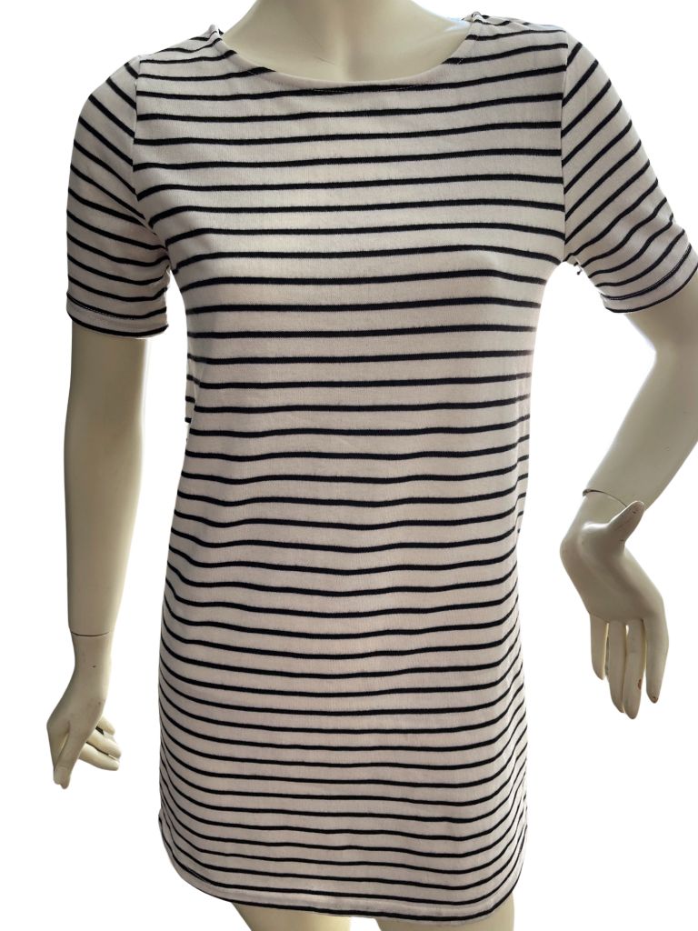 Lumiere Black and White Striped Tee
