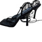 MUCCCUTE Black Square Toe Mesh Stiletto Heels