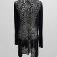 Maite Perroni Black Cardigan with Lace Back