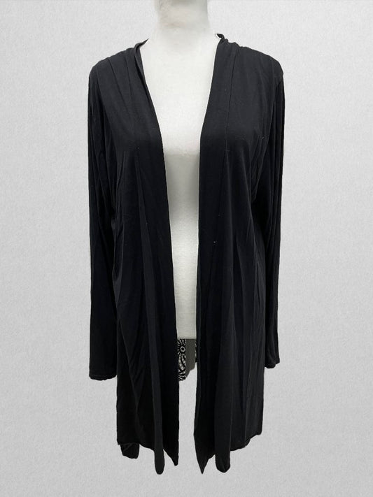 Maite Perroni Black Cardigan with Lace Back