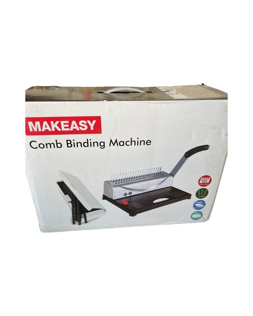 Makeasy Grey Comb Binding Machine