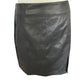 MangoPop Faux Leather Black Mini Skirt