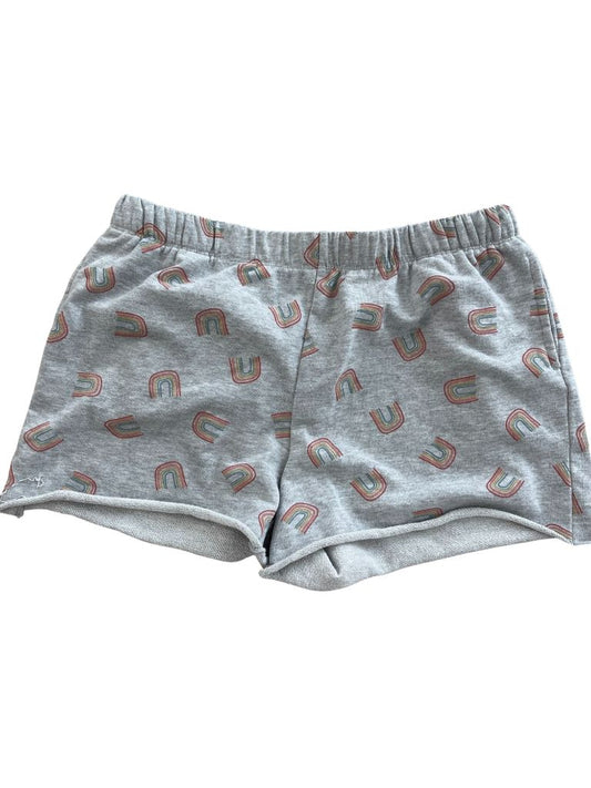 Mighty Fine Grey Sweat Shorts with Rainbows