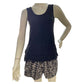 Mossimo Black Patterned Elastic Waist Shorts