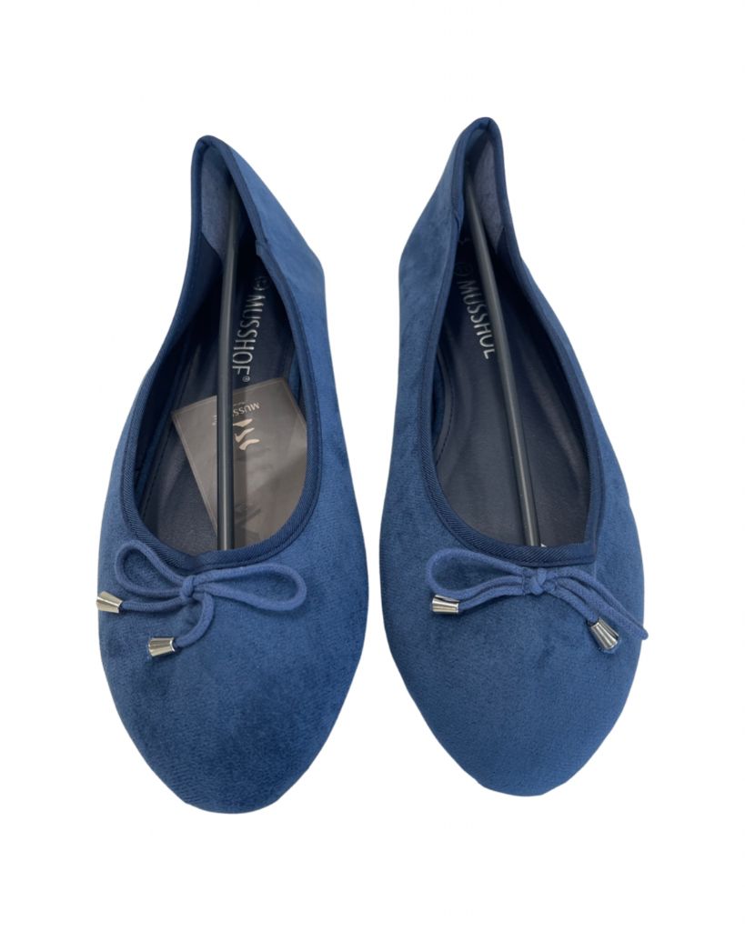 Musshoe Navy Ballet Flats with Bow