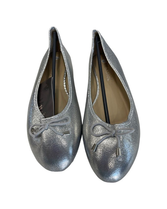 Musshoe Silver Metallic Flats with Bow