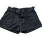 Mustard Seed Cuffed Black Shorts with Waist Tie