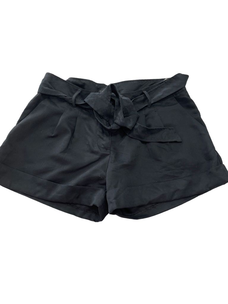 Mustard Seed Cuffed Black Shorts with Waist Tie