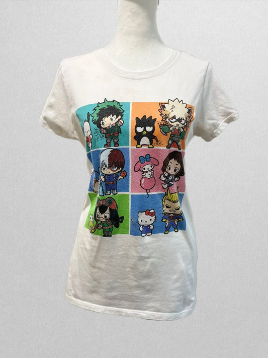 My Hero Academia Hello Kitty and Friends (2021) Sanrio White Tee