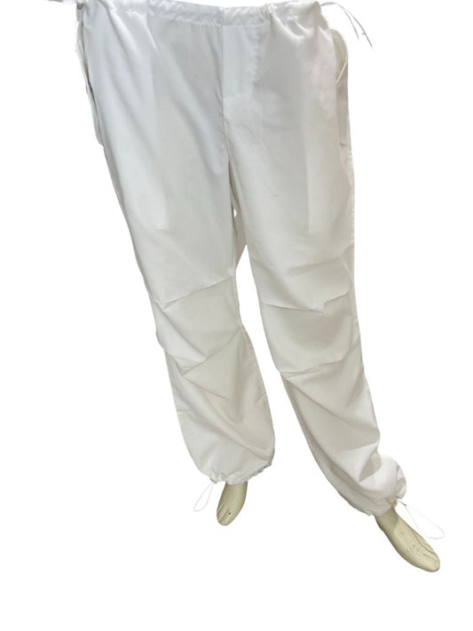 NVRENJIA White Cargo Low Waist Baggy Pants