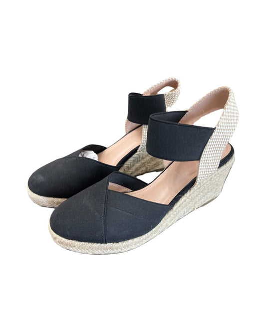 Nailyhome Black Espadrille Wedges (5)